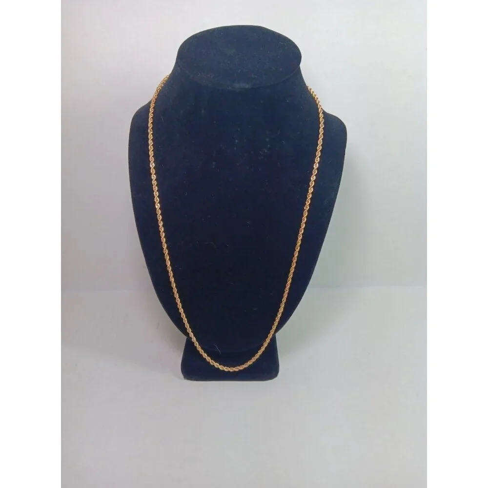 14k Yellow Gold Solid Diamond Cut Rope Chain Necklace 5.24 Gr